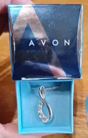 Avon Dream CZ Believe In Love Silvertone Necklace