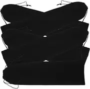 CLISPEED 5Pcs Curling Iron Pouch Durable Velour Flat Iron Holder with Drawstring Portable Hair Tools Storage Bag for Travel and Organizing Hair Styling Accessories