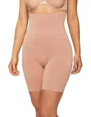 [Nancy Ganz] Bamboo Essentials High Waist Thigh Shaper in Mahogany