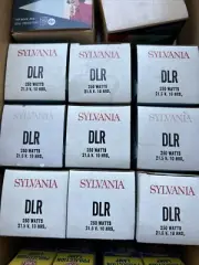 9 PIECES DLR SYLVANIA PROJECTOR LAMP (BLUE TOP) 10 HOURS 250.W / 21.5 A NOS