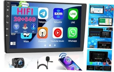 [2+64G] Android 13 Car Stereo Wireless Carplay Android Auto, Doble Din 9 Inch