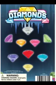 25 Pack 2 Inch Vending Machine Capsules - Gems, Diamonds.. 25 Pc Mix Packaged.