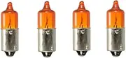 4Pcs Auto BA9S Miniature Indicator 21W Amber Light Bulbs Universal 12V for Car Motorcycle Motorbike Scooter
