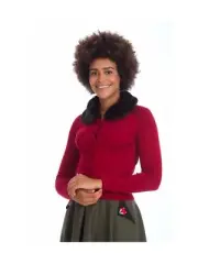 Bow Dreaming Faux Fur Cardigan in Red by Banned Retro