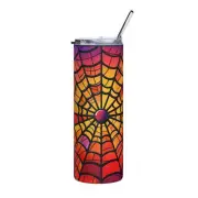 Halloween Spider Web Stainless Steel Tumbler