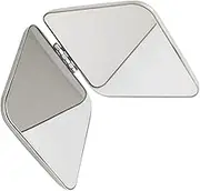 Healvian Compact Stainless Steel Hand Mirror Portable Double Sided Makeup Mirror for Travel Lightweight Folding Design Vanity Mirror for Quick Touch Ups