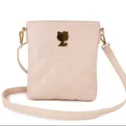 Hello Kitty Quilted Crossbody Phone Bag with Silhouette Charm Japan Limited
