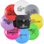 Divergent Discs Complete 8-Disc Set with Bag | Complete Disc Golf Set for Beginners & Intermediate Players