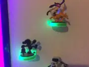 2x Nintendo Amiibo Figurine Wall Mount Single Character Display Case Mountable
