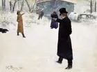 Oil painting The-Duel-of-Onegin-and-Lensky-Ilia-Efimovich-Repin landscape canvas