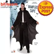 CA2051 Vampire Cape Bat Dracula Gothic Goth Vamp Halloween Scary Mens Costume
