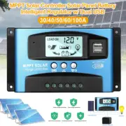 30-100A MPPT Solar Panel Regulator Charge Controller 12V/24V Auto Focus Tracking