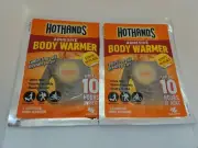 2x HotHands Adhesive Body Warmer 1pce Up to 10 Hours of Heat Warms Quickly