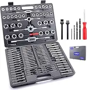 TOPEX 118-Piece Metric Tap and Die set Screw Thread Drill Repair Kit M2-M18