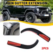 2pcs Water Rain Gutter Extension For Jeep Wrangler JL 2018 2019 2020 2021Durable (for: Jeep)