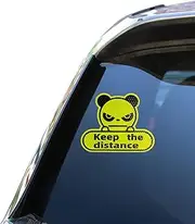Reflective Car Decal,Keep The Distance Sticker | Waterproof Car Accessories, High Visibilty Car Decal for Automotive, Outdoor, Travel