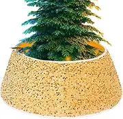 [Generic] Christmas Tree Stand Collar | Sequin Glitter Tree Skirts 22Inch | Small Tree Skirt Sequin Tree Skirt with Glitter Sequin for Christmas Decorati