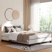 Coogee Queen Bed Frame Cuddly White Bouclé