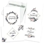Sympathy Cards with Envelopes - 24 Sympathy Cards with Sentimental Designs and