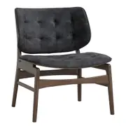 Modern Furniture HEATH 65x77cm Lounge Chair - Walnut & Charcoal