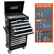 SP Tools SP50104X - Tool Kit - Custom Series - 244 Piece Metric/SAE - Black/Chrome - Plus 3 Extra EVA Foam Trays