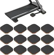 uxcell 12 Pcs Treadmill Mat Pads, 4x4x0.6 High Density Foam Anti Vibration Pad Sound Proof Floor Mat Exercise Equipment Mat for Carpet Protect Noise Reduction Home Gym, Black