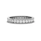 TriJewels White Sapphire Channel Set Eternity Ring 1 1/3 ctw 14K Gold JP:14624
