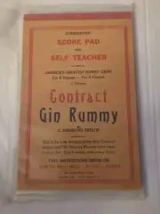 1942 RARE COMBINATION SCORE PAD SELF TEACHER CONTRACT GIN RUMMY C. HAMMOND TAYLO