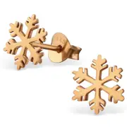 Rose-Gold Snowflake Earrings