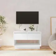 NNEVL TV Cabinet High Gloss White 70x41x44 cm Chipboard