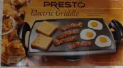 Presto 07044 19-inch Cool Touch Non Stick Aluminum Electric Griddle, Black NIB