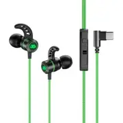 Type-c Wired Headphones Gaming Headset Bass Stereo Gamer Earphones Noise Cancell