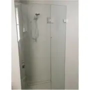710-1260mm WALL TO WALL Pivot Door Frameless Silver Fittings Shower Screen