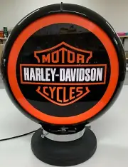 Harley Davidson Motorcycles Bar Light Sign Globe on Base Man Cave Garage Gift