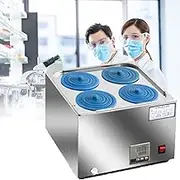 Laboratory Digital Display Constant Temperature Heater, 2/4/6 Hole Constant Temperature Stainless Steel Water Bath Box, 304 Stainless Steel Inner Tank, Temperature Control Range +10~100°C, Laboratory