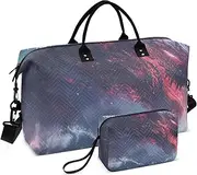 [YXYZRMY] Travel Duffel Bag Dragon Head Sea Gym Bag Sports Tote Bag with Multiple Interior Pockets Shoulder Weekender Bag for Women Men with Toiletry Bag 20.5”x 7.9”x 13.8, Multi-Colored, one size