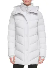 Calvin Klein Faux Fur Trim Puffer Coat