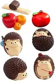 CANIGHT Mini Resin Hedgehogs Micro Landscape Garden Decor for Desktop Craft Projects
