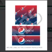 BIB LINE LABEL SET WILD CHERRY PEPSI 25 PACK # CP011208