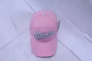 Ball Cap Pink with Embroidered Atlanta Hat Front and Rim Adjustable Back