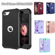 For iPhone SE 2nd/3rd Gen Shockproof Protective Heavy Duty 3 in 1 Case Cover