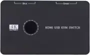 Cablecc KVM USB 2.0 & HDMI 4K Switch Selector Dual Pcs Sharing Monitor HDTV U...