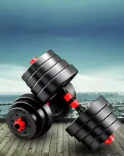 30kg Adjustable Dumbbell Set Barbell Home GYM Exercise Weights Fitness