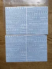 Creative Memories-Mini ABC/123 -CORNFLOWER CLASSY Stickers - One Sheet blue