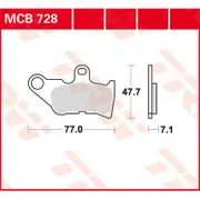 TRW Lucas Brake pad MCB728
