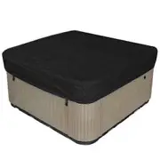 Square Hot Tub Cover Protector in 10 Sizes, Elastic Waterproof and UV-Resistant, Outdoor Spa and Bath Pool Coverage in Durable 190t Poly Mat black ...