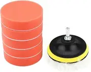 Zohisin 8Pcs 4inch Sponge and Woolen Buffing Polishing Pad Kit with Adapter for Car Polisher Professional Pads for Easy and Fast Car Cleaning and Lightness Improvement
