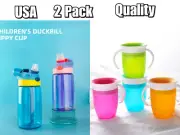 2pack All in 1 Baby Bottle Straw & Munchkin Miracle Trainer Cup Green Cup Bundle