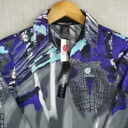 NEW $110 DNKY GOLF x KO OLINA Hawaii Womens Size Small 3/4 Sleeve Polo Shirt NWT