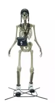 12 Ft. Skeleton Accessory Kit, WIG, Shoes, PURSE, NECKLACE NEW HOME DEPOT